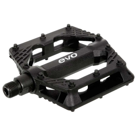 EVO Freefall Sport Platform Pedals Body: Nylon Spindle: Cr-Mo 9/16 Black Pair