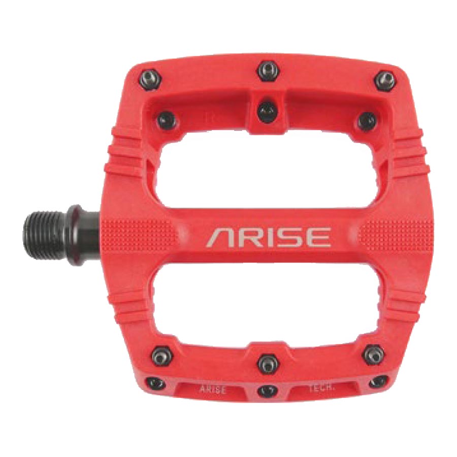 ARISE Xenon Mini Platform Pedals Body: Nylon Spindle: Cr-Mo 9/16 Red Pair