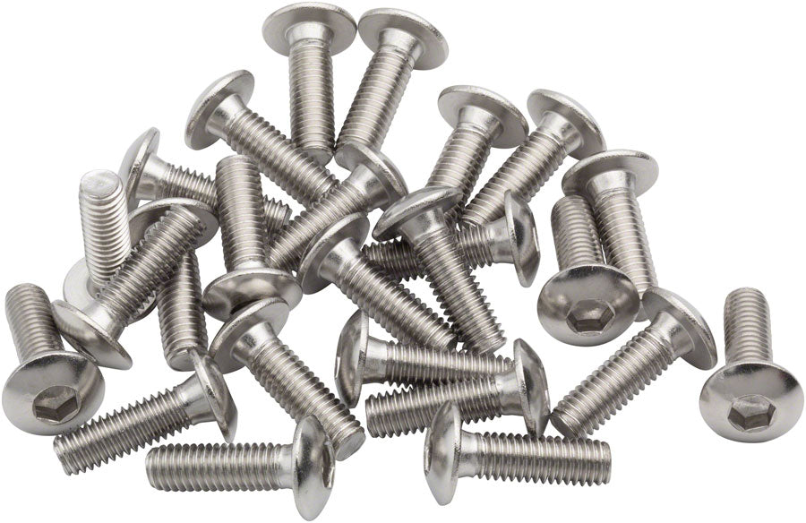 BikeFit Cleat Screws 25-Pack 16mm Universal / Look / Shimano Compatible 4mm Hex M5 X 0.8