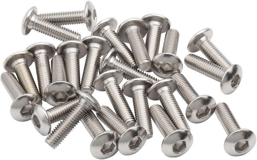 BikeFit Cleat Screws 25-Pack 18mm Universal / Look / Shimano Compatible 4mm Hex M5 X 0.8