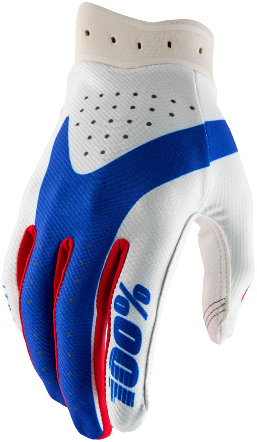 100% Itrack Gloves - Red/White/Blue Small