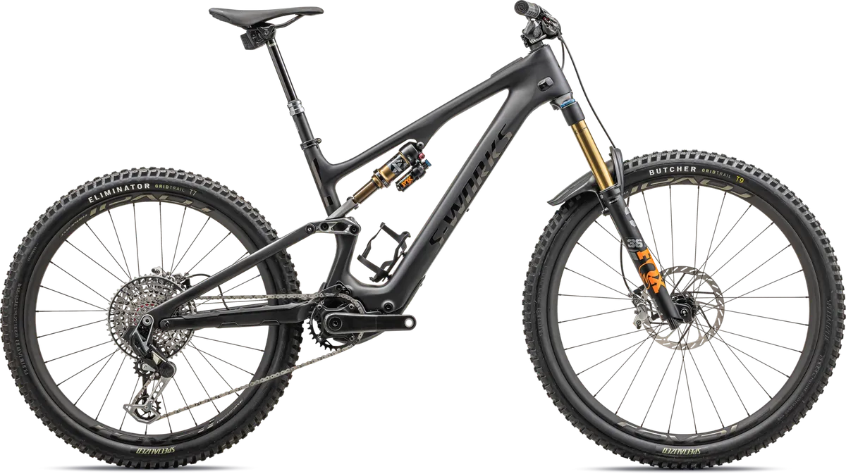 S-Works Turbo Levo SL Carbon - Satin Carbon / Brushed Black Chrome Foil / Silver Dust / S1