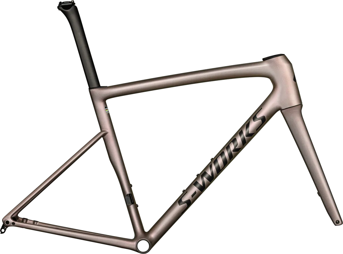 S-Works Tarmac SL8 Frameset - FACT 12R Carbon - Gloss Viavi Red Gold Over Silver / Satin Metallic Obsidian / 44