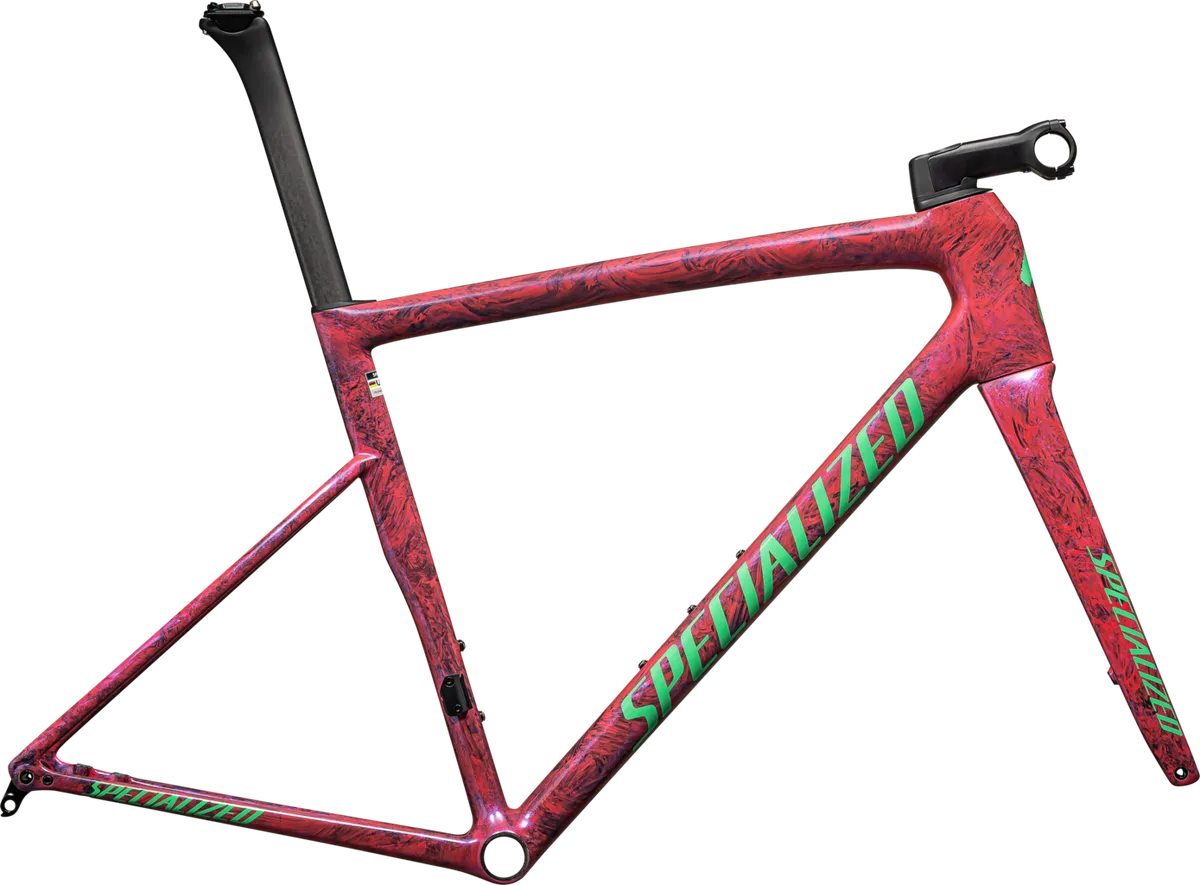 Tarmac SL8 Frameset - FACT 10R Carbon - GLOSS CARBON / METALLIC VIVID PINK STRATA / ELECTRIC GREEN / 44
