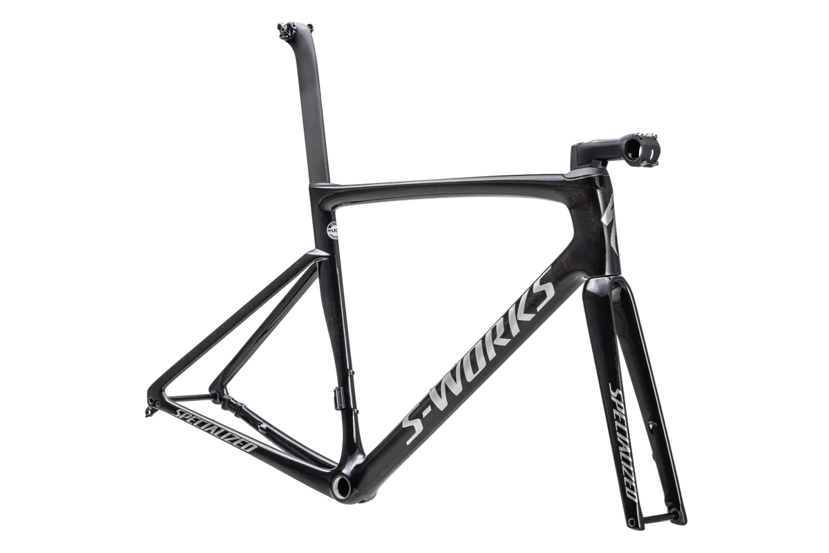 S-Works Tarmac SL7 Frameset - FACT 12r Carbon - GLOSS BLACK PEARL GRANITE OVER CARBON / CHROME / 49