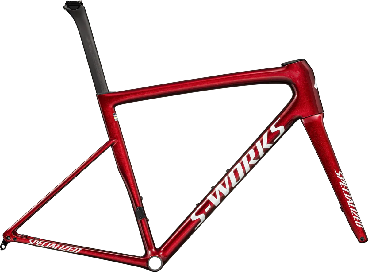S-Works Tarmac SL8 Frameset - FACT 12R Carbon - GLOSS RED SKY / METALLIC WHITE SILVER / 44