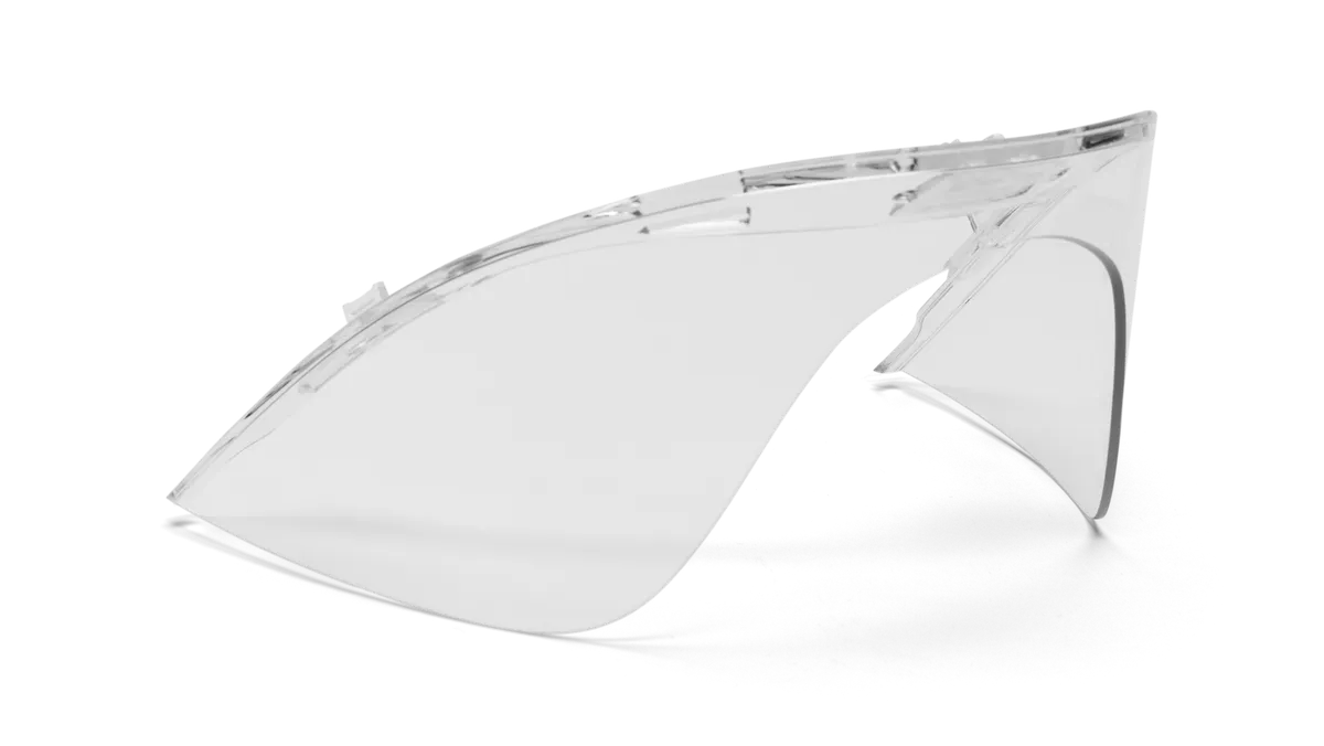 TT5 Trimmed Visor, 20mm, Clear - One Size