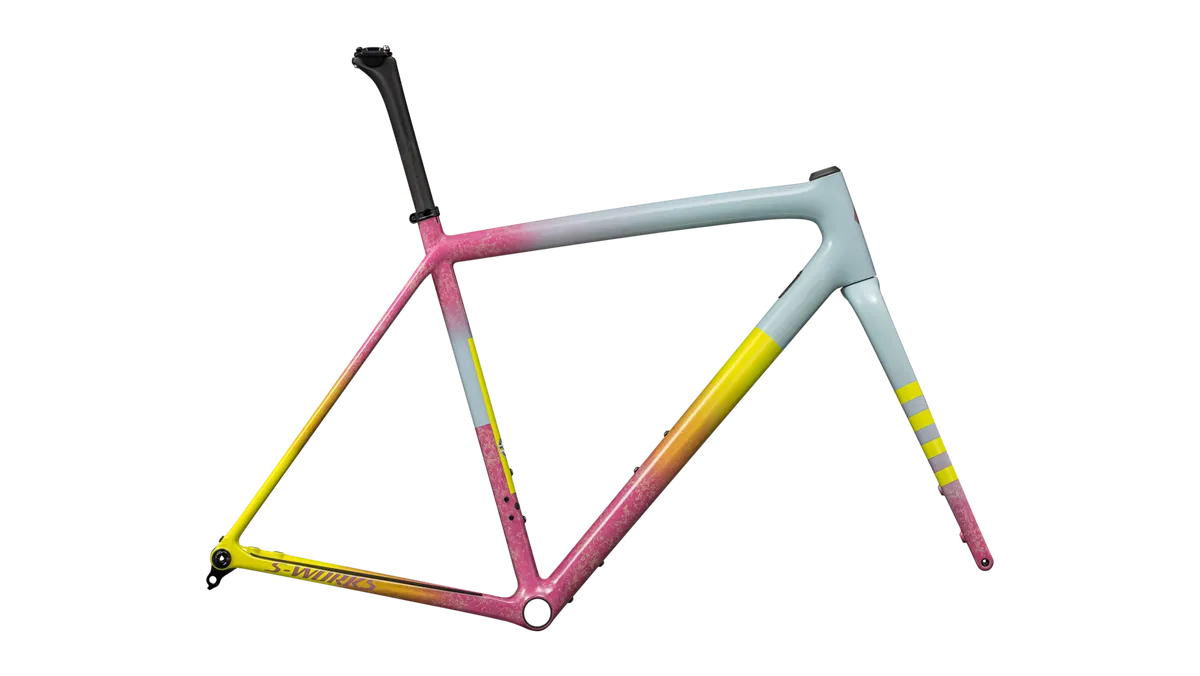 S-Works Crux Frameset - FACT 12R Carbon - Gloss Sea Foam / Rebel Pink Dry Impasto / Ion Metallic / Cast Lilac / 49