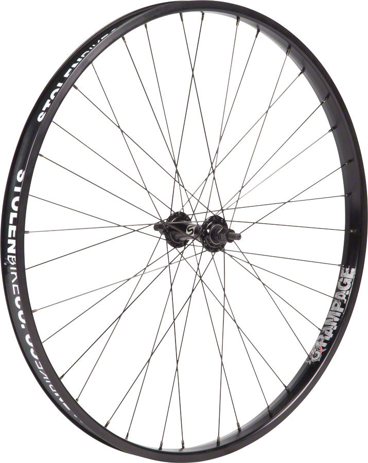 Stolen Rampage Front Wheel - 26" 3/8" x 100mm Rim Brake Black Clincher