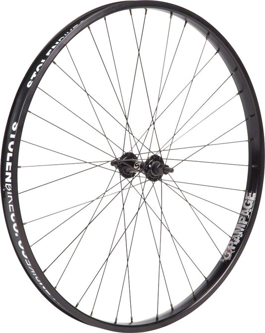 Stolen Rampage Front Wheel - 26" 3/8" x 100mm Rim Brake Black Clincher
