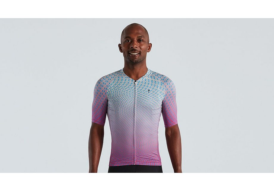 Specialized Sl Bicycledelics Jersey Ss Men Ice Papaya/Pro Blue S