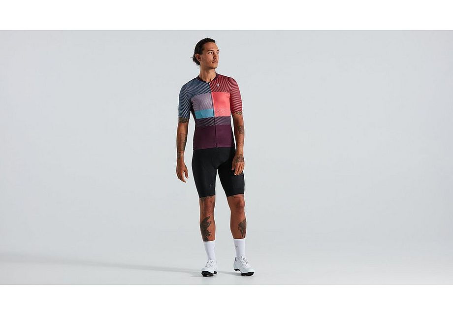 Specialized sl+ logo stripe jersey ss men vivid coral xs