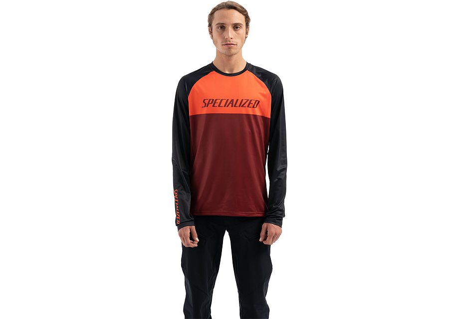 Specialized demo pro jersey ls rocket red / crimson block l