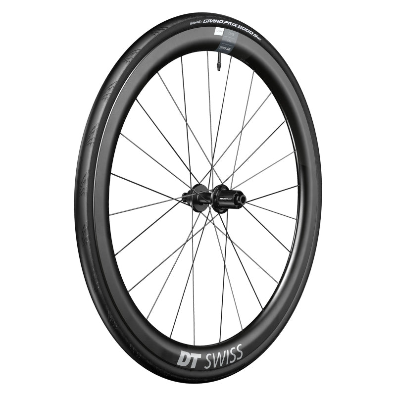 DT Swiss ERC 1400 DiCut 45 Rear Wheel - 700 12 x 142mm Center-Lock HG11 Road/XDR Ratchet EXP 36 BLK WTS w/GP5000 STR Tire