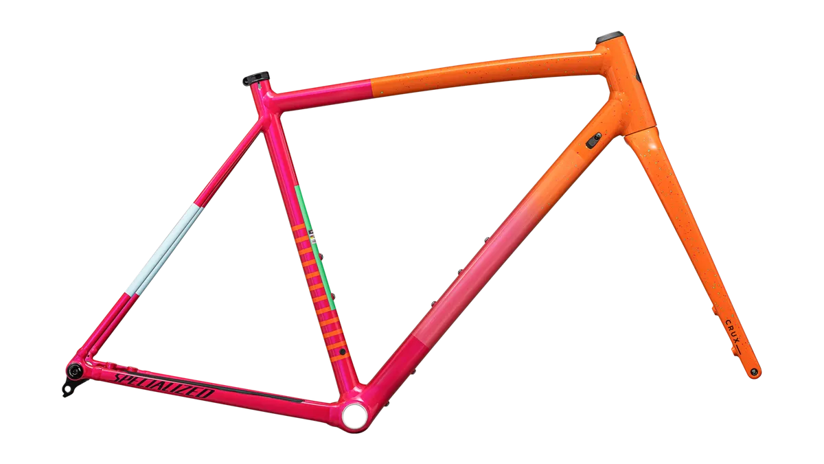 Crux DSW Frameset - D'Aluisio Smartweld Alloy - Gloss Amber Glow / Vivid Pink / Metallic Midnight Shadow / Speckle / 49