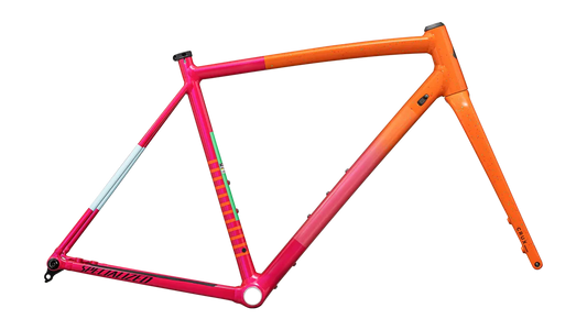 Crux DSW Frameset - D'Aluisio Smartweld Alloy - Gloss Amber Glow / Vivid Pink / Metallic Midnight Shadow / Speckle / 49