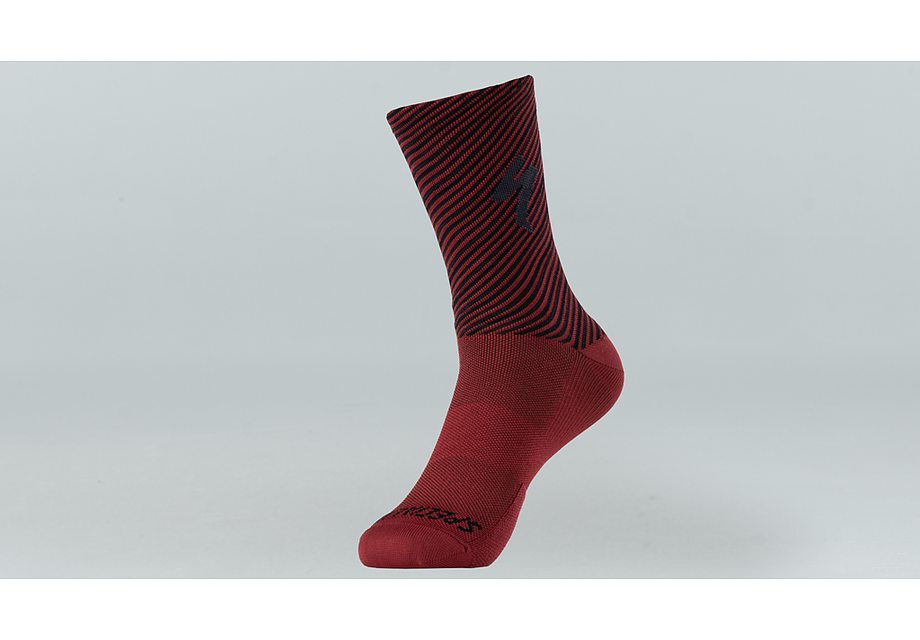 Specialized Soft Air Tall Sock Crimson/Black Stripe M