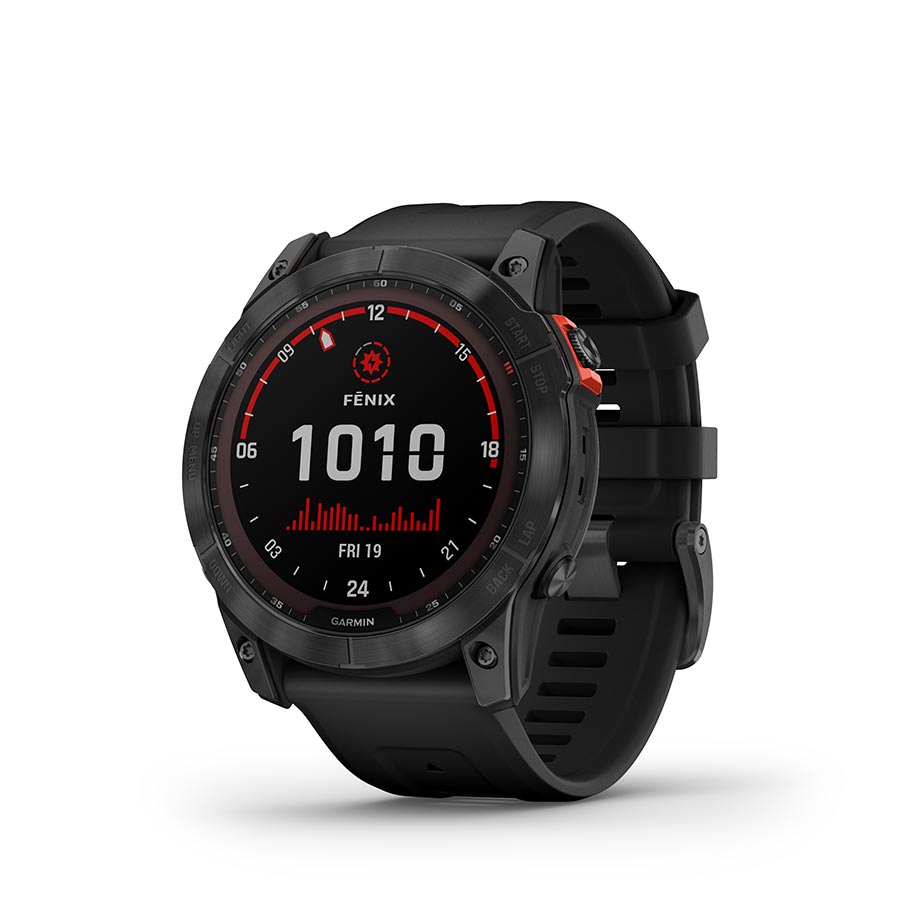 Garmin fenix 7X Solar Watch Watch Color: Grey Wristband: Black - Silicone
