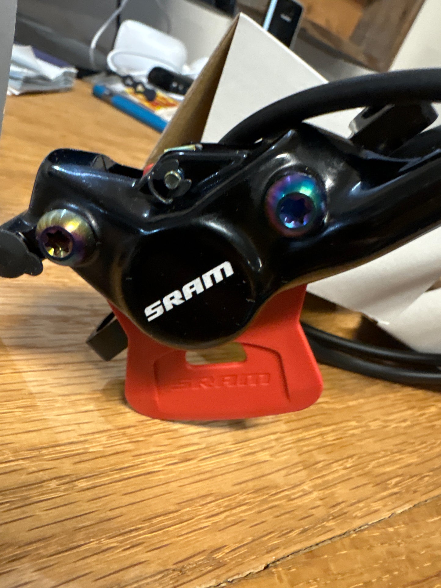 SRAM Level Ultimate Disc Brake Lever - Front Hydraulic Post Mount BLK Rainbow Hardware B1