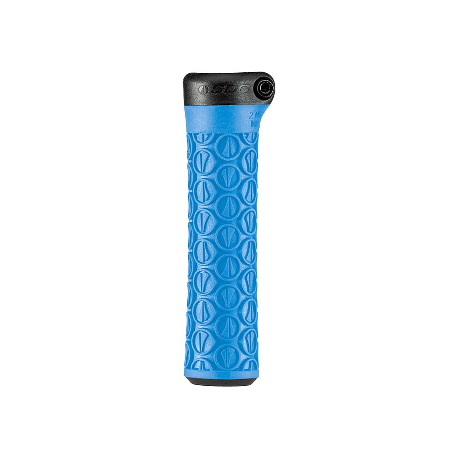 SDG Slater Jr Lock-On MTB Grips - Cyan Blue/Blk