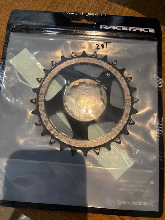 RaceFace Narrow Wide Chainring: Direct Mount 3-Bolt Compatible 28t Black