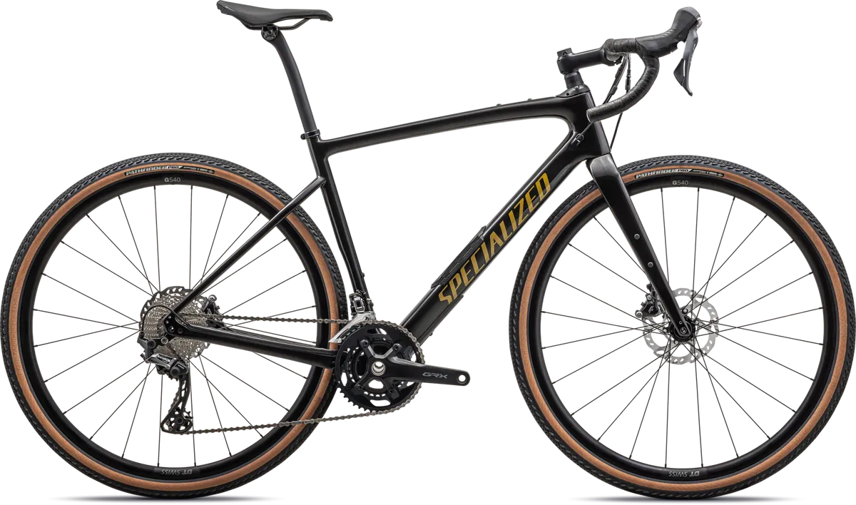 Diverge Comp Carbon - Shimano GRX - GLOSS OBSIDIAN/HARVEST GOLD METALLIC / 49