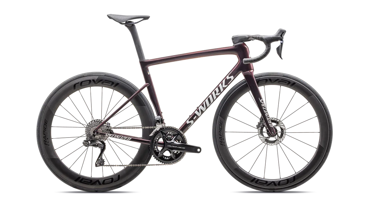 S-Works Tarmac SL8 - Shimano Dura-Ace Di2 - Gloss Solidity / Red To Black Pearl / Metallic White Silver / 44