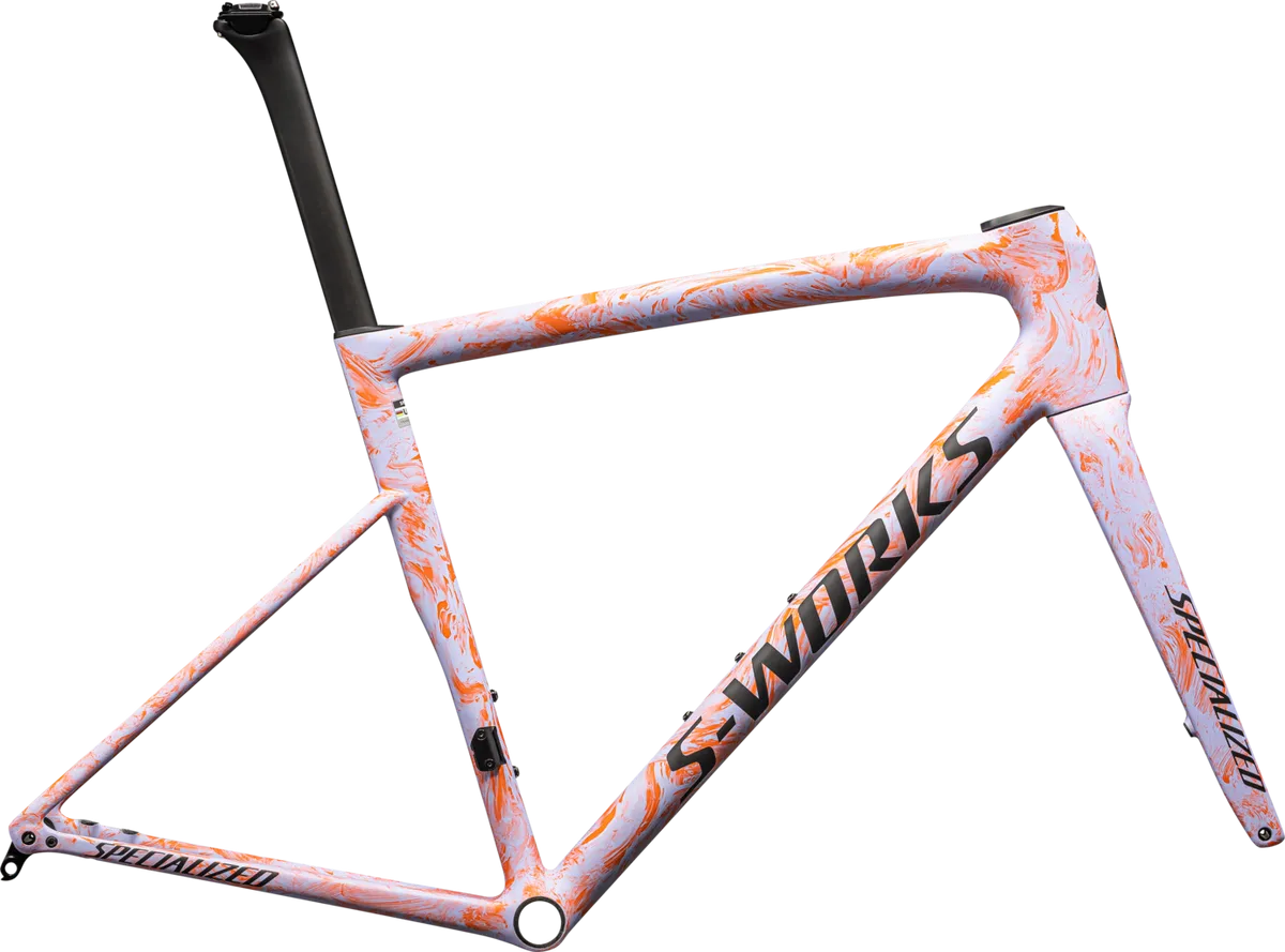 S-Works Tarmac SL8 Frameset - FACT 12R Carbon - SATIN POWDER INDIGO / AMBER GLOW STRATA / OBSIDIAN / 44