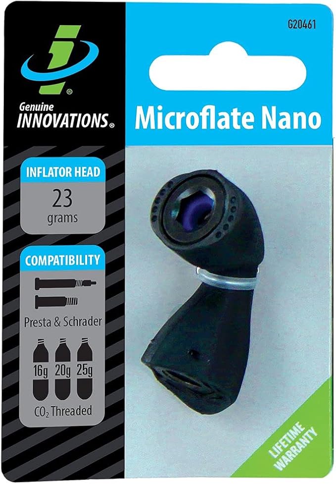 Genuine Innovations, Microflate Nano, CO2 Inflator, No cartridge, Black