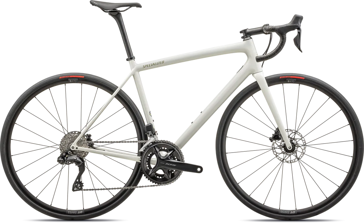 Aethos Comp - Shimano 105 Di2 - Gloss Dune White Metallic Spruce / 49