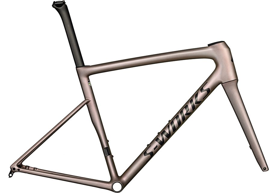 Specialized tarmac sl8 S-Works frmset gloss viavi red gold over silver / satin metallic obsidian 61