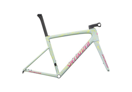 Specialized tarmac sl8 frmset satin ion metallic / sea foam strata / rebel pink 52