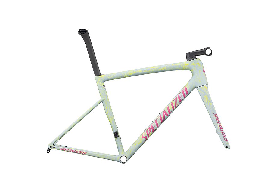 Specialized tarmac sl8 frmset satin ion metallic / sea foam strata / rebel pink 49