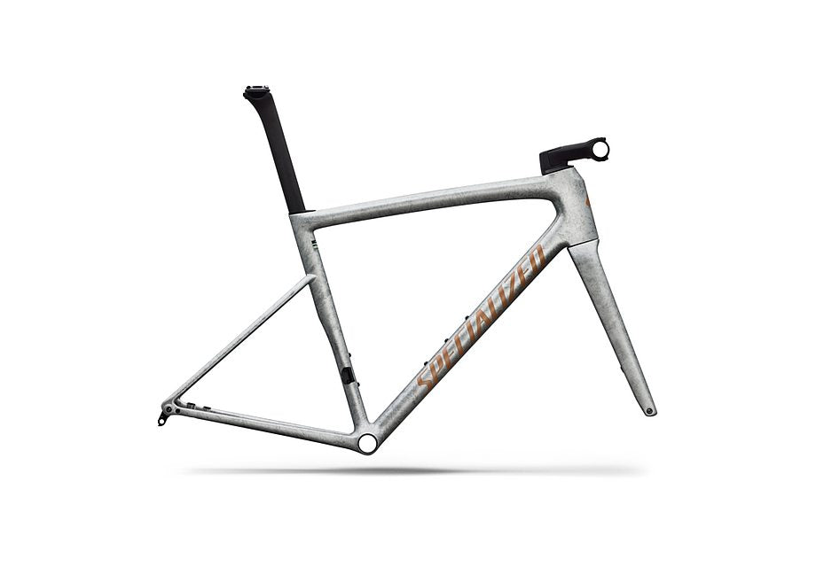 Specialized Tarmac Sl8 Frmset Gloss Silver Dust / Shadow Silver Dry Impasto / Photon Orange Tint Over Silver Dust 56