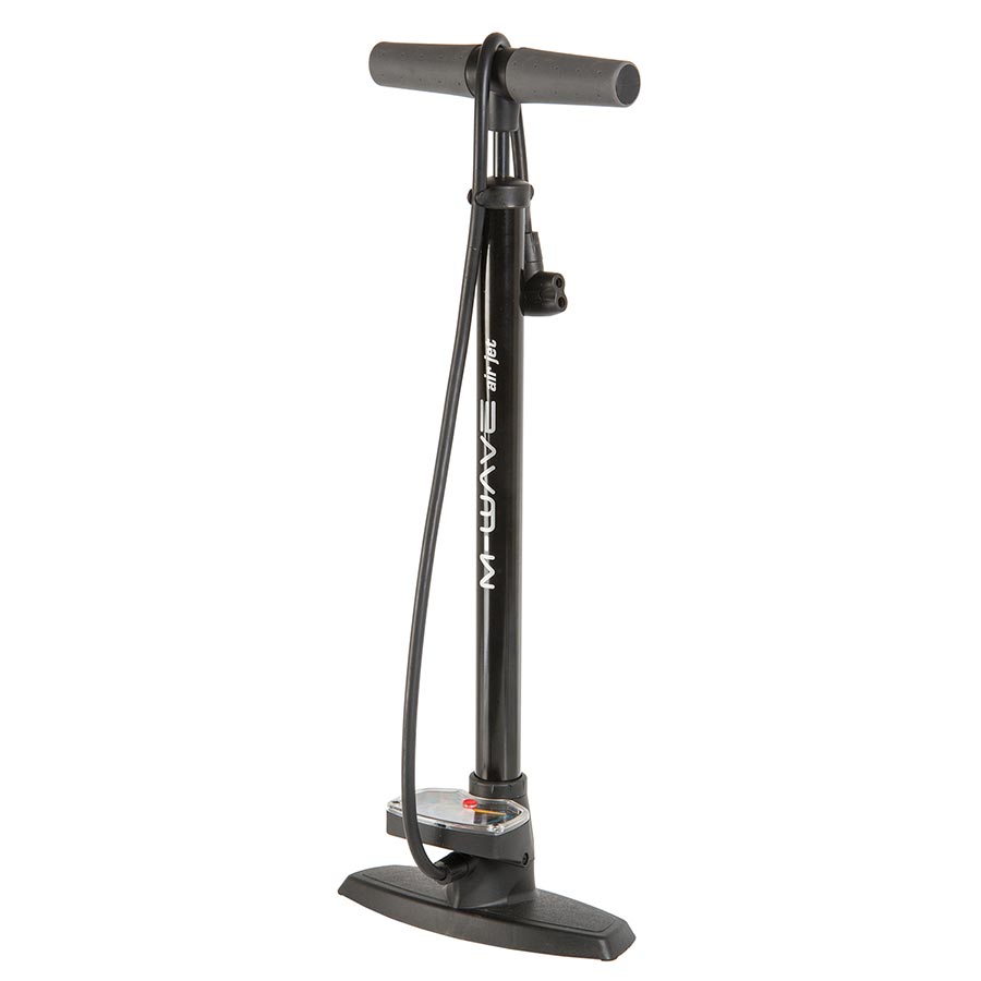 M-Wave Air Jet Floor Pump Dual Valve Head 160psi Black