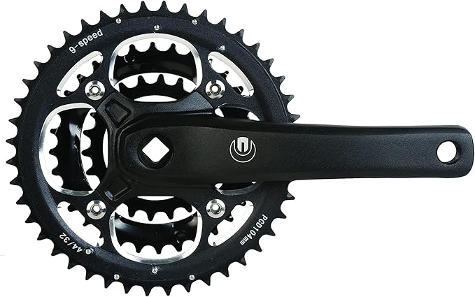 Eclypse, MT8, Crankset, 7/8 sp., 175mm, 22/32/44T, BCD:104/64mm, Square, Black
