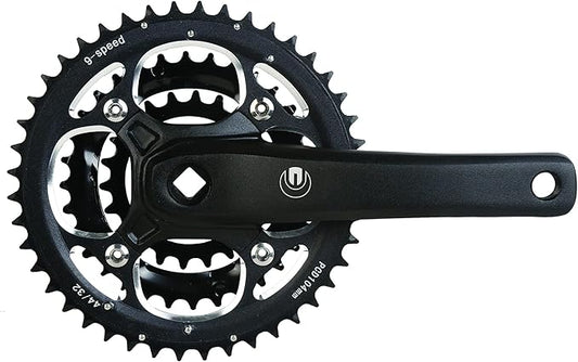Eclypse, MT8, Crankset, 7/8 sp., 175mm, 22/32/44T, BCD:104/64mm, Square, Black