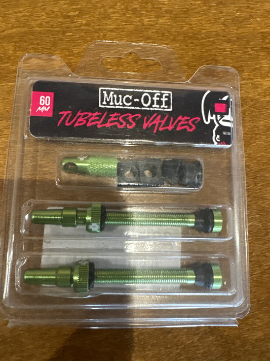 Muc-Off V2 Tubeless Valve Kit - Green 60mm Pair