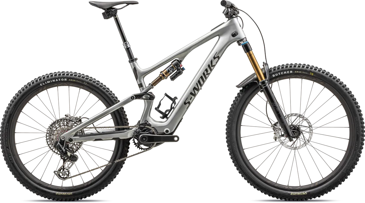 S-Works Turbo Levo SL Carbon - GLOSS BRUSHED BLACK LIQUID METAL / SATIN BLACK CHROME FOIL / S1