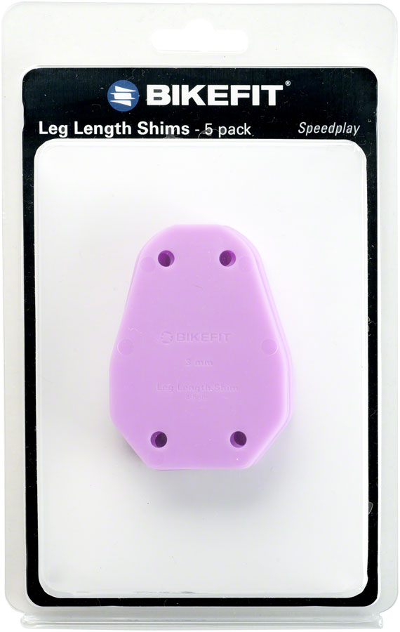 BikeFit Leg Length Shims - Wahoo Speedplay Compatible 4-hole 3mm 5-Pack