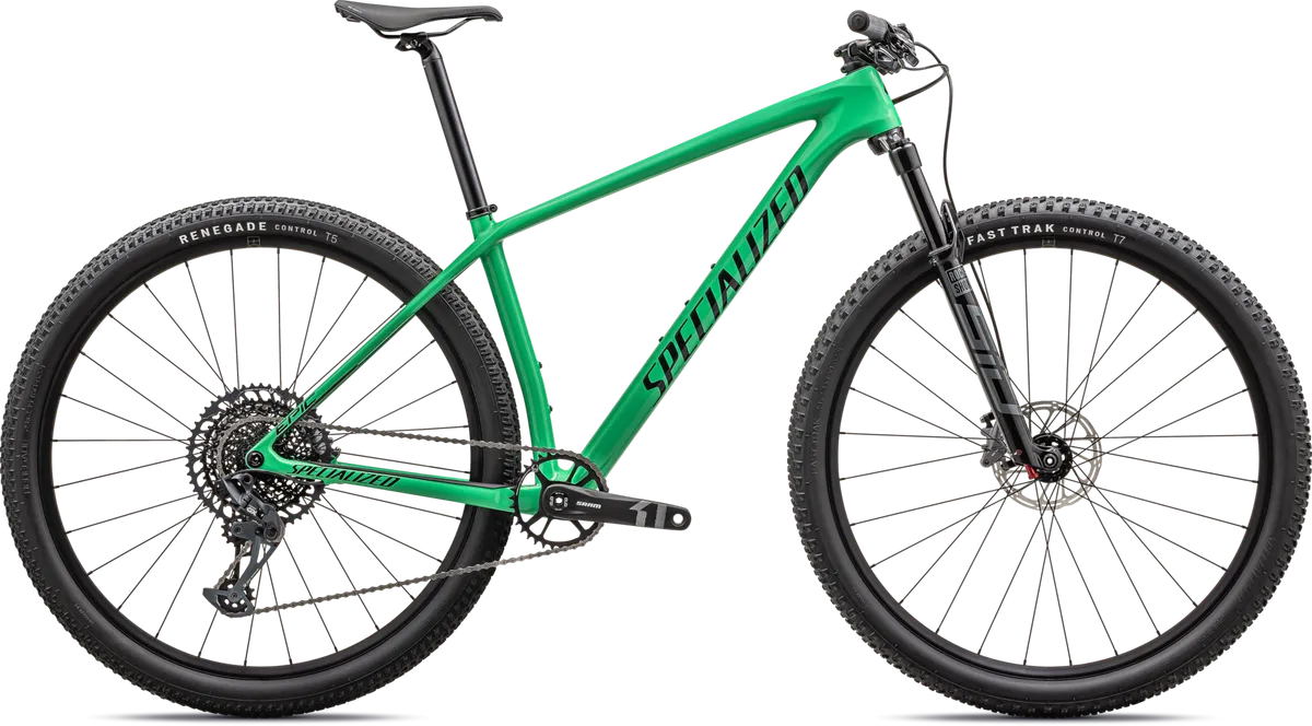 Epic Hardtail Comp - SRAM GX Eagle, RockShox SID SL - Gloss Electric Green / Forest Green / XS