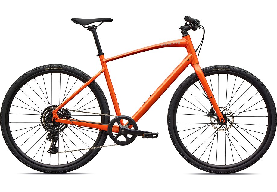2026 Specialized Sirrus X 2.0 Km Bike Gloss Tangerine / Shadow Silver Frost Reflective Xs