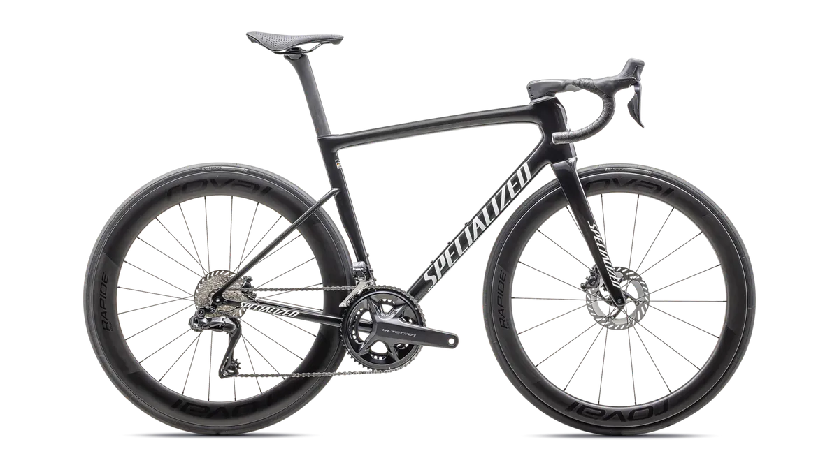 Tarmac SL8 Pro - Shimano Ultegra Di2 - Gloss Carbon / Metallic White Silver / 44