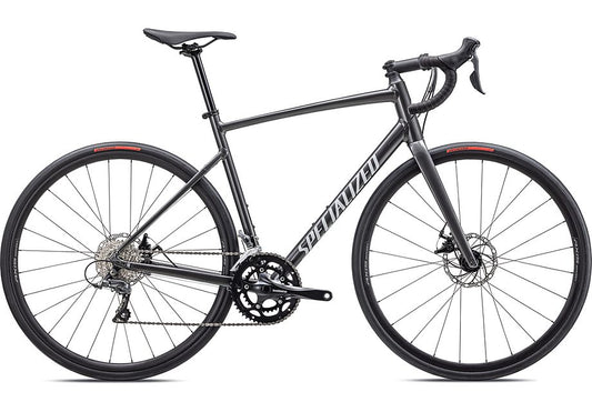 2025 Specialized allez e5 bike gloss smoke / white / silver dust 44