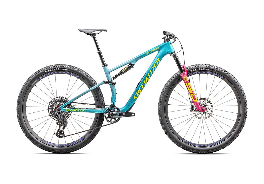 2025 Specialized epic 8 pro bike goss lagoon blue / liquid metal / yellow s