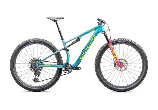 2025 Specialized epic 8 pro bike goss lagoon blue / liquid metal / yellow s