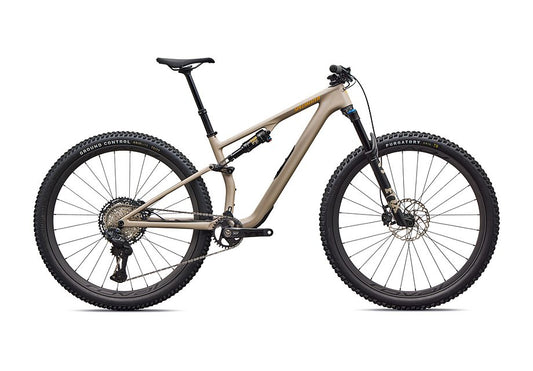2026 Specialized Epic 8 Expert Evo Di2 Bike Satin Sandstone Metallic / California Sunshine Xs