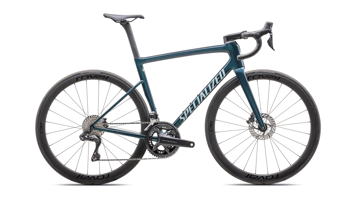 Tarmac SL8 Expert - Shimano Ultegra Di2 - Gloss Deep Lake Metallic / Green Pearl Over Seafoam / 44