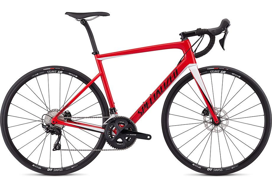 Specialized tarmac men sl6 sport disc gloss flo red/metallic white silver/tarmac black 56