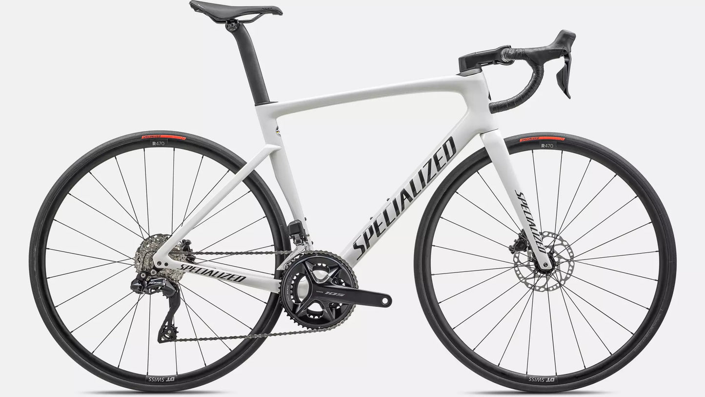 2023 Specialized tarmac sl7 comp bike gloss dune white/metallic obsidian 58
